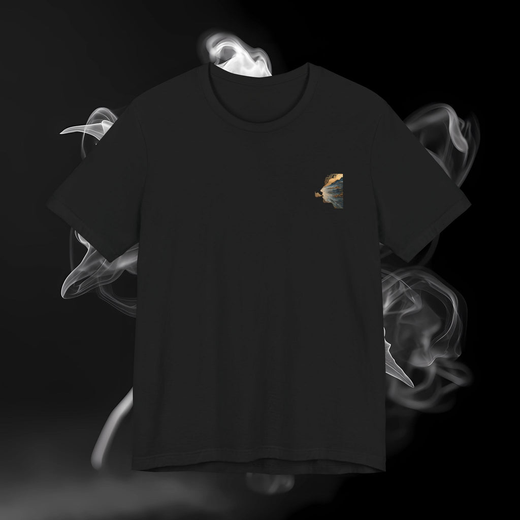 T-Shirt — Scenic Mountain Silhouette Tee (Back Print)