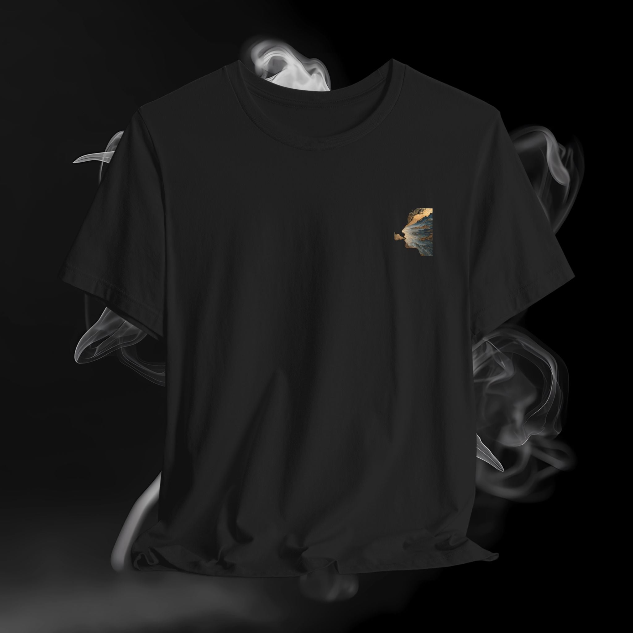 T-Shirt — Scenic Mountain Silhouette Tee (Back Print)