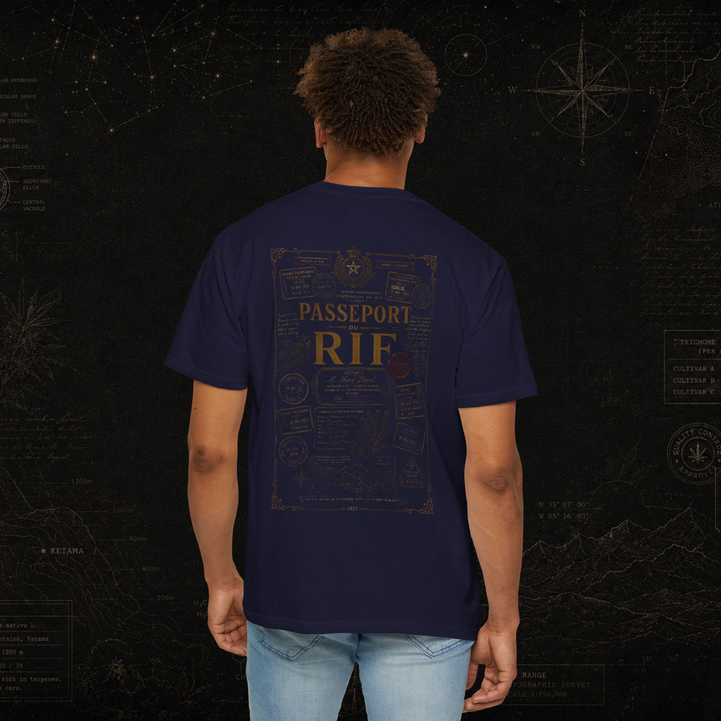Passport RIF Graphic T-Shirt — Vintage Travel Pocket Print