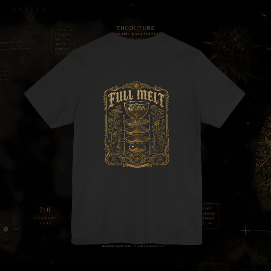T-shirt THCOUTURE Full Melt Vintage — imprimé doré vintage, streetwear premium