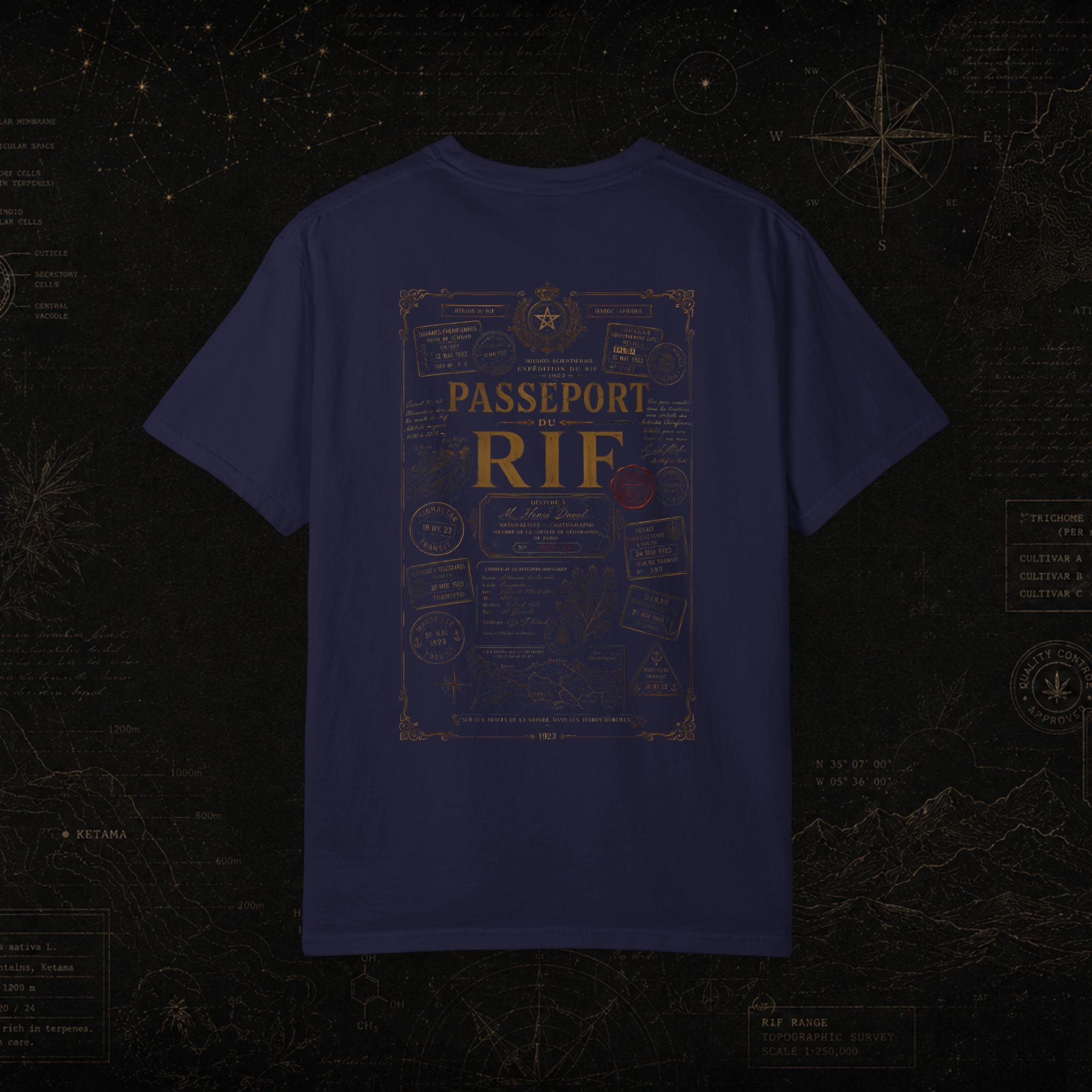 Passport RIF Graphic T-Shirt — Vintage Travel Pocket Print