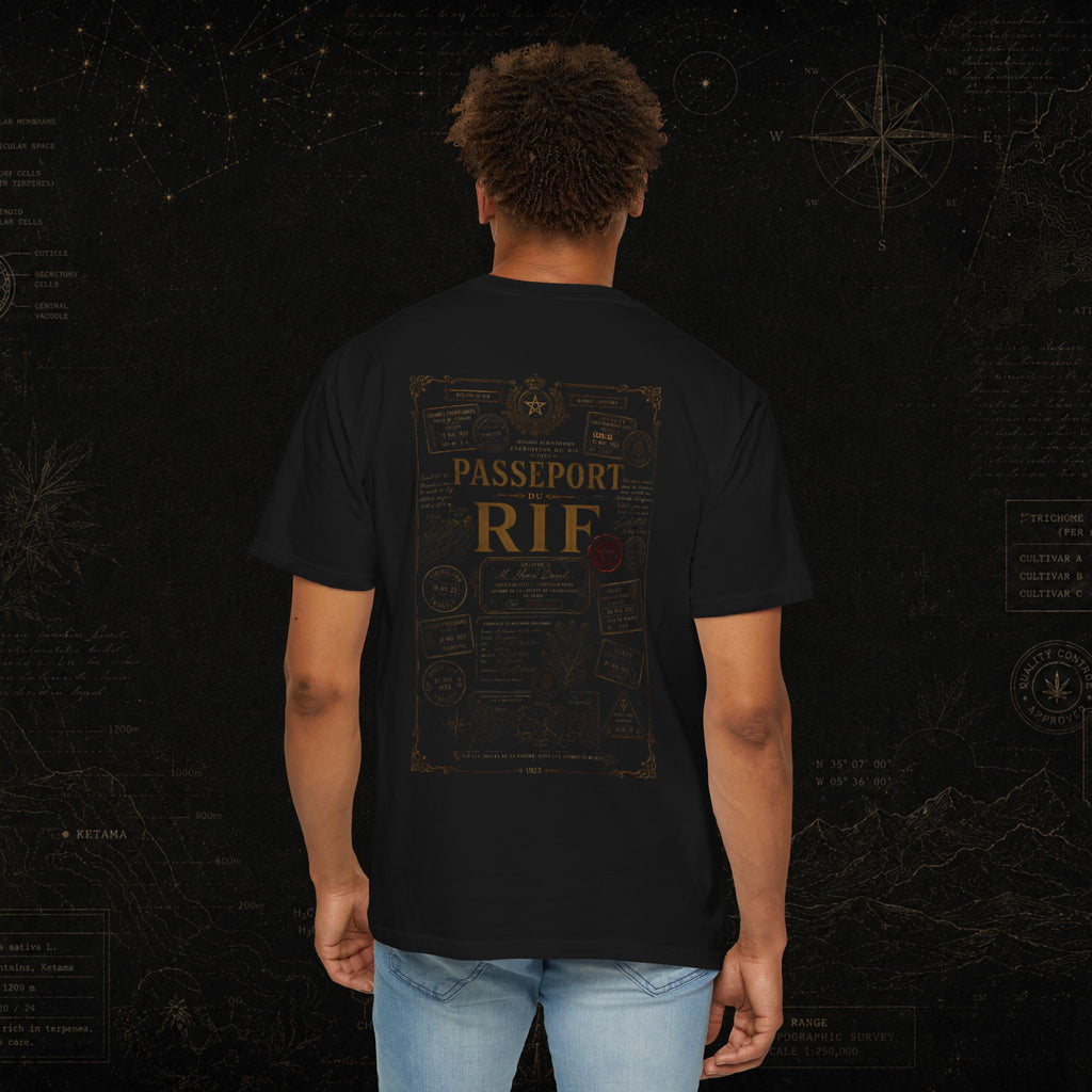 Passport RIF Graphic T-Shirt — Vintage Travel Pocket Print