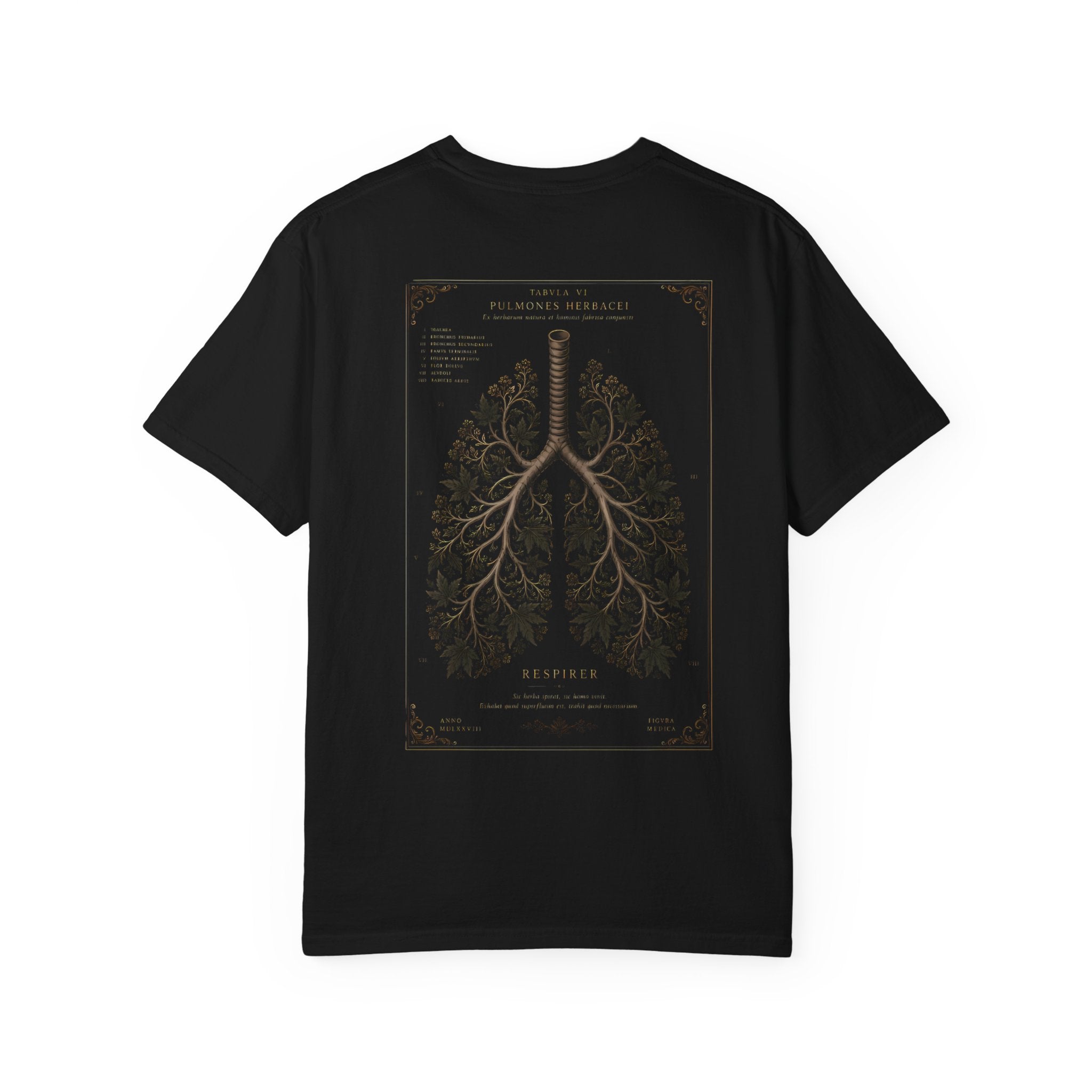 Anatomical Lungs T-Shirt — Botanical Respiratory Anatomy Graphic Tee