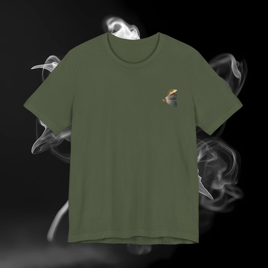 T-Shirt — Scenic Mountain Silhouette Tee (Back Print)