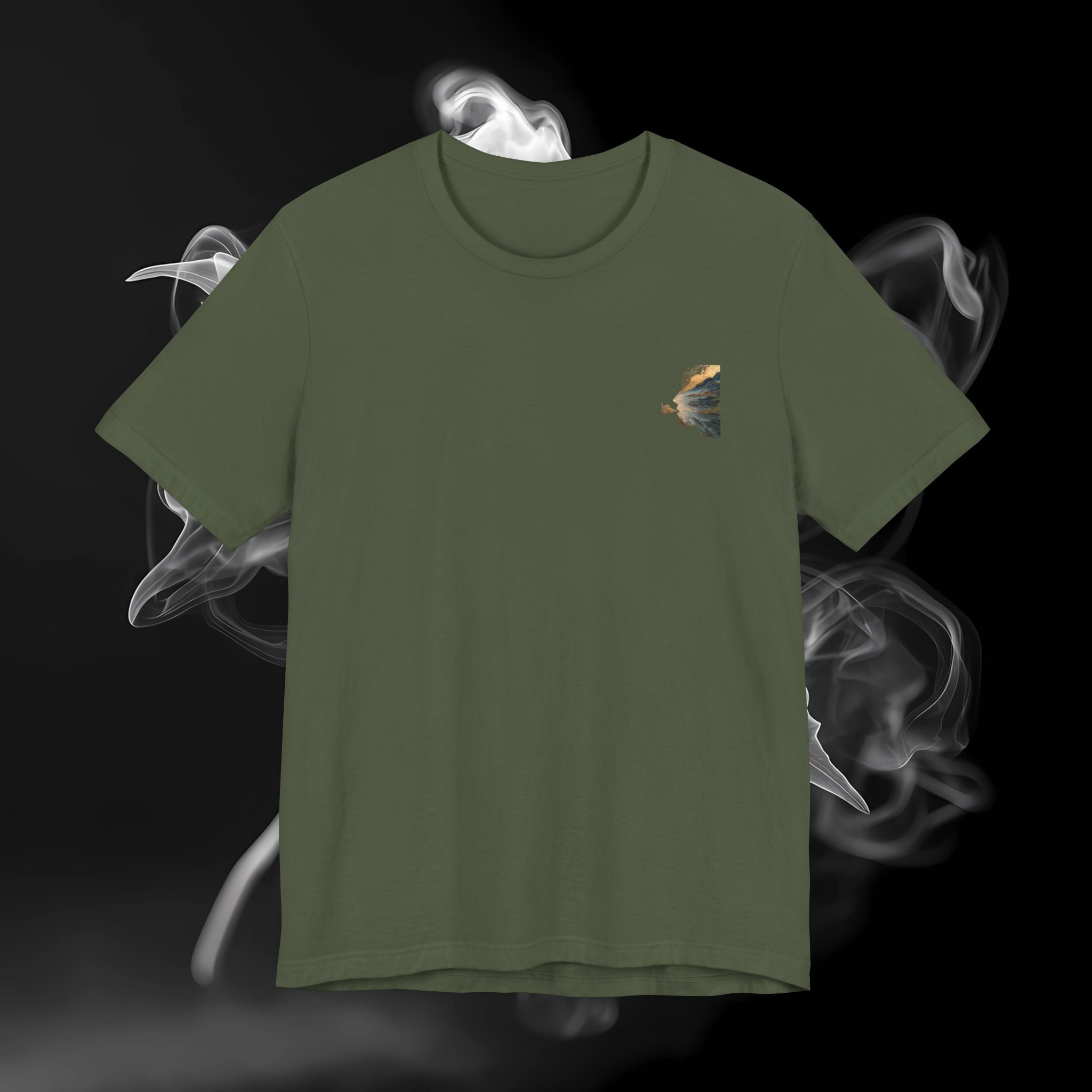 T-Shirt — Scenic Mountain Silhouette Tee (Back Print)