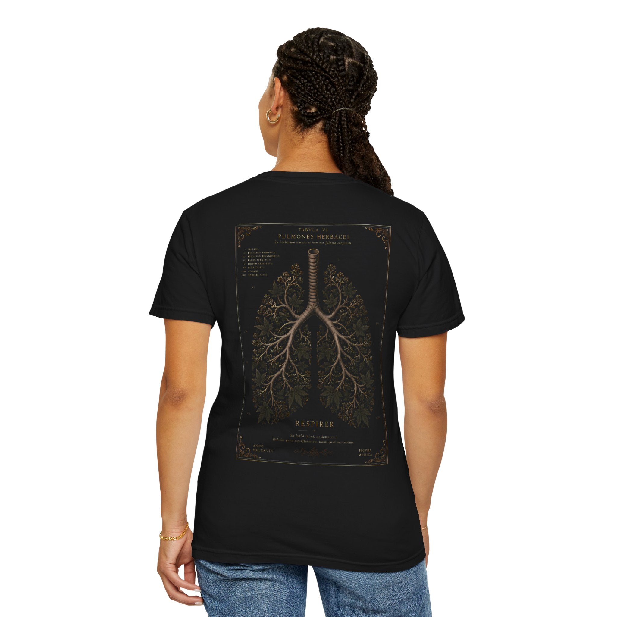 Anatomical Lungs T-Shirt — Botanical Respiratory Anatomy Graphic Tee