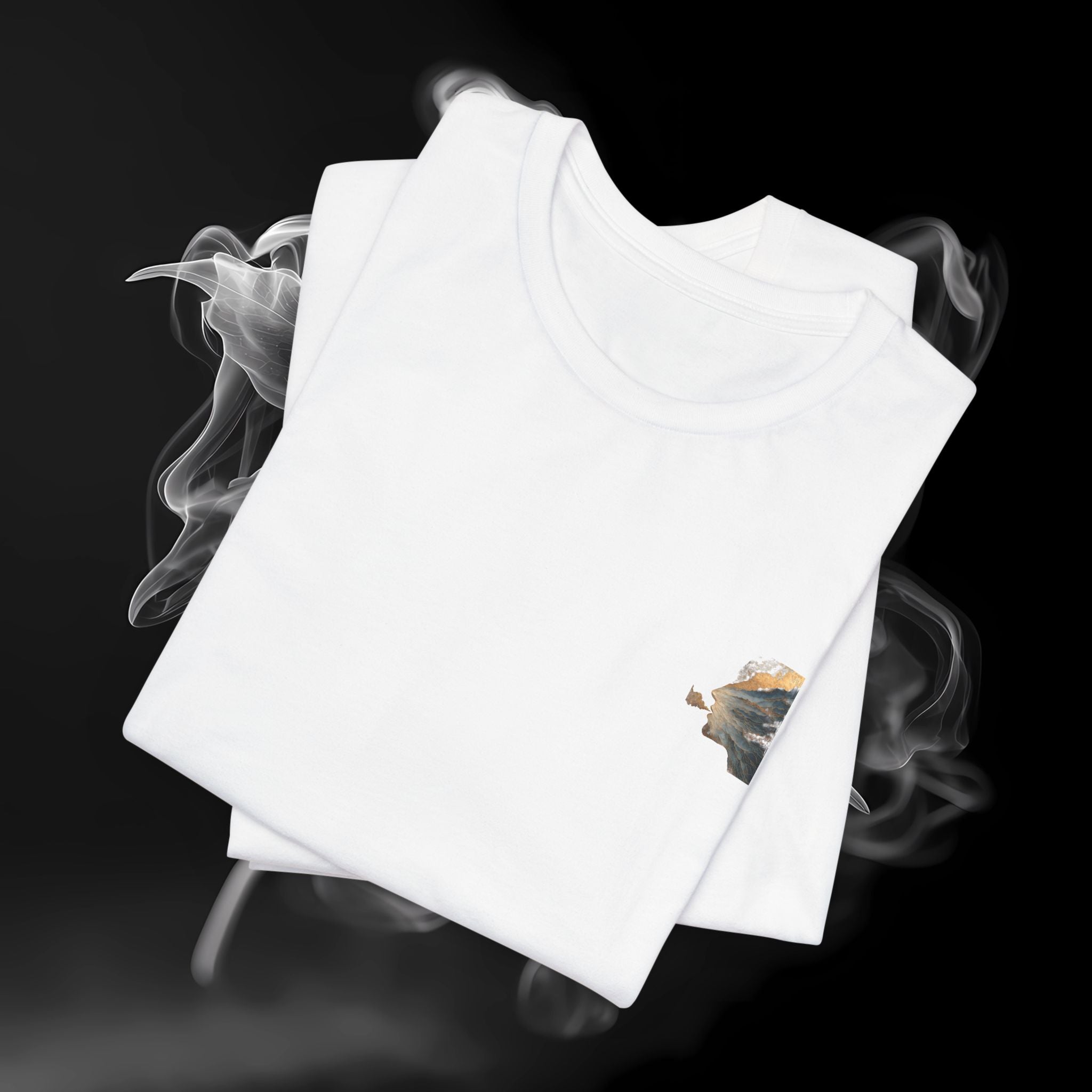 T-Shirt — Scenic Mountain Silhouette Tee (Back Print)