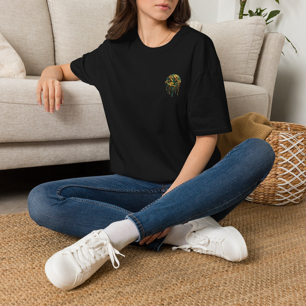Mini Camo Drip T-Shirt — Small Chest Camouflage Graphic Tee