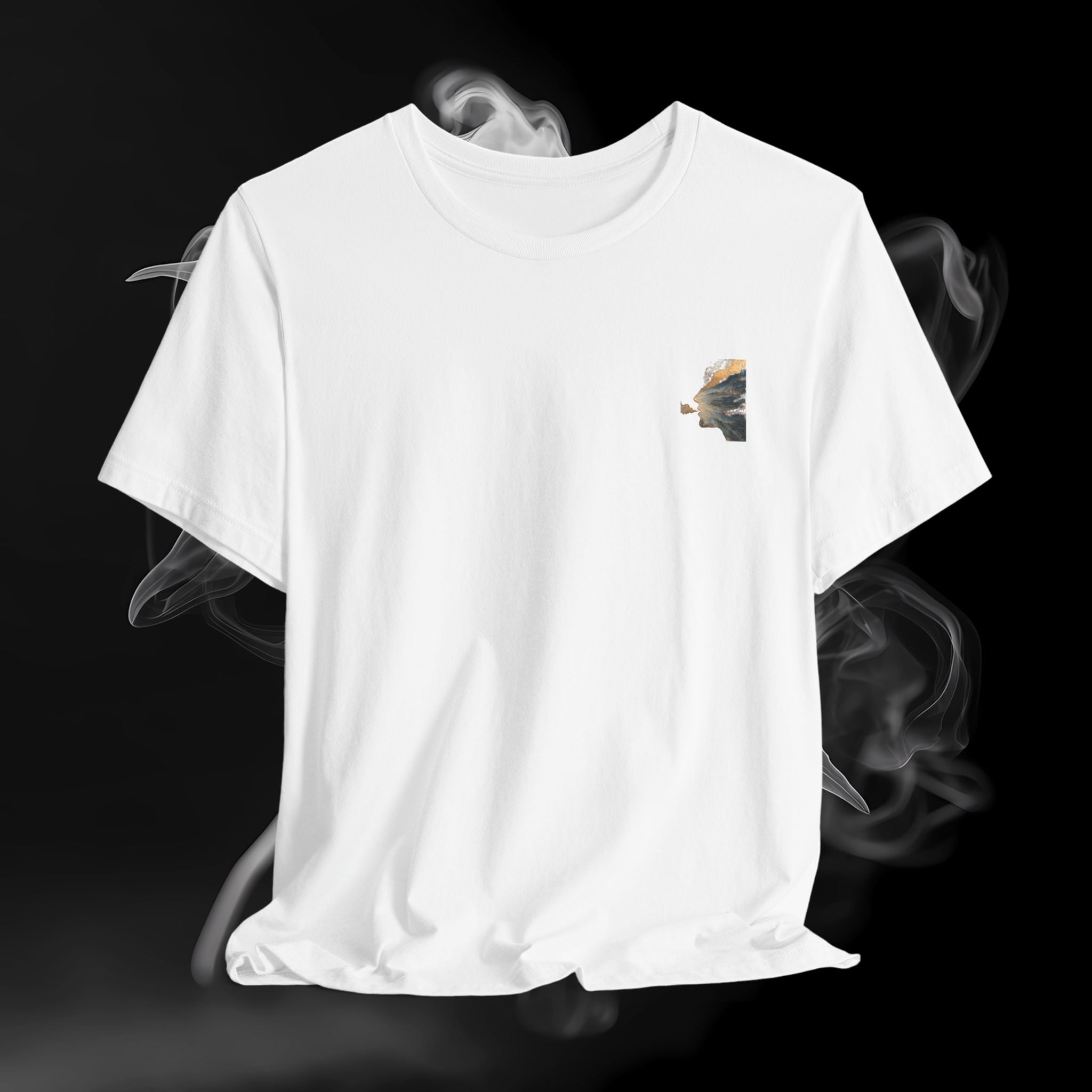 T-Shirt — Scenic Mountain Silhouette Tee (Back Print)