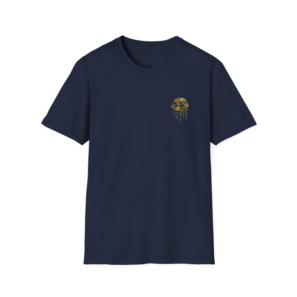 Mini Camo Drip T-Shirt — Small Chest Camouflage Graphic Tee