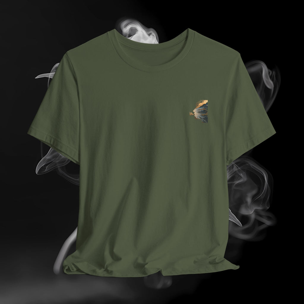 T-Shirt — Scenic Mountain Silhouette Tee (Back Print)
