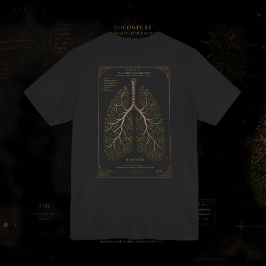 T-shirt THCOUTURE Poumons Botaniques — imprimé poumons botaniques vintage au dos