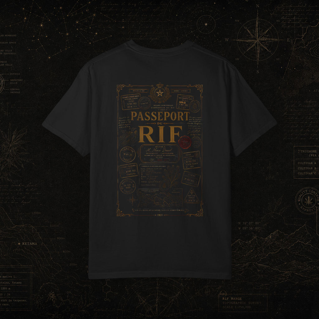Passport RIF Graphic T-Shirt — Vintage Travel Pocket Print