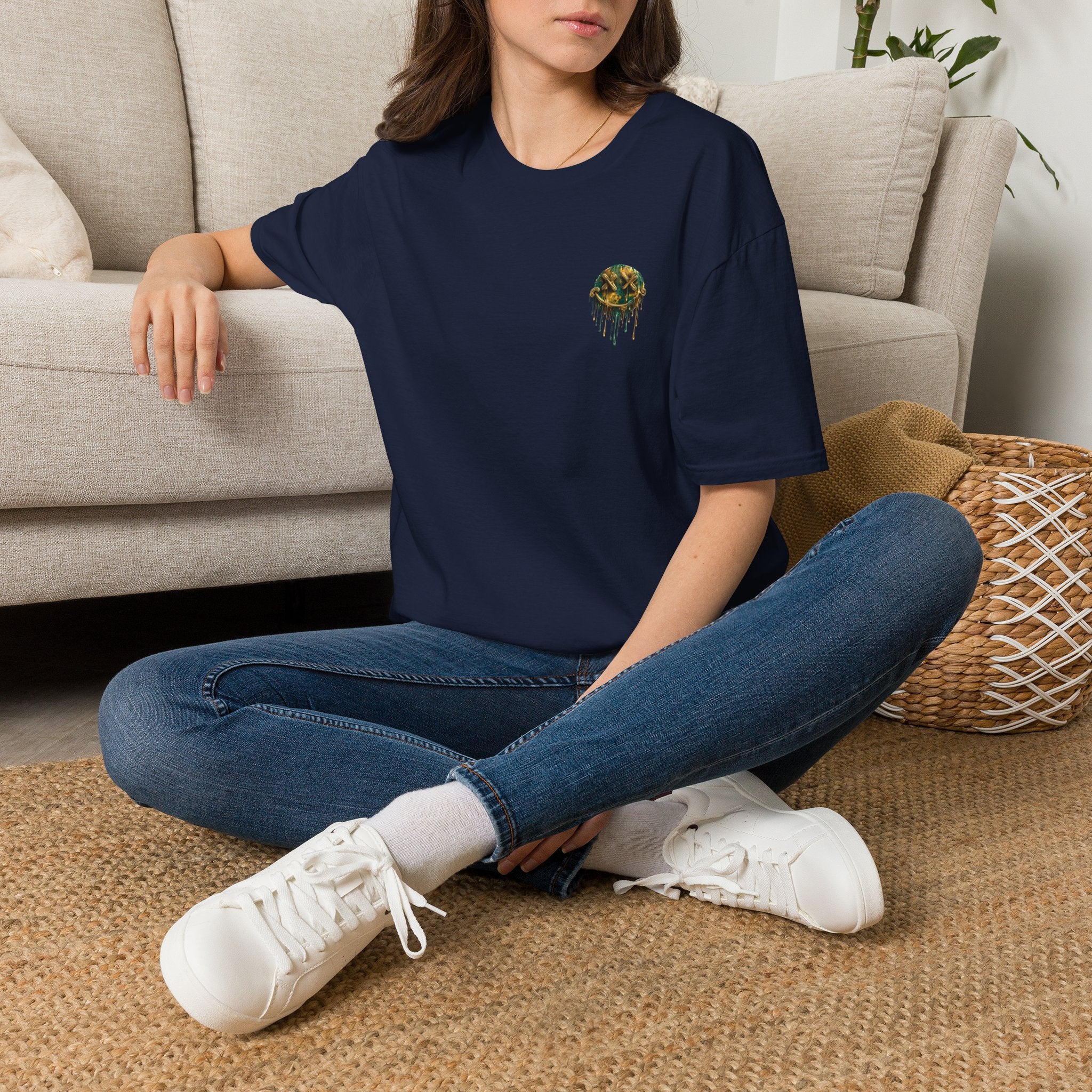 Mini Camo Drip T-Shirt — Small Chest Camouflage Graphic Tee