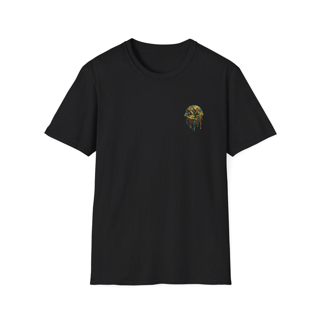 Mini Camo Drip T-Shirt — Small Chest Camouflage Graphic Tee