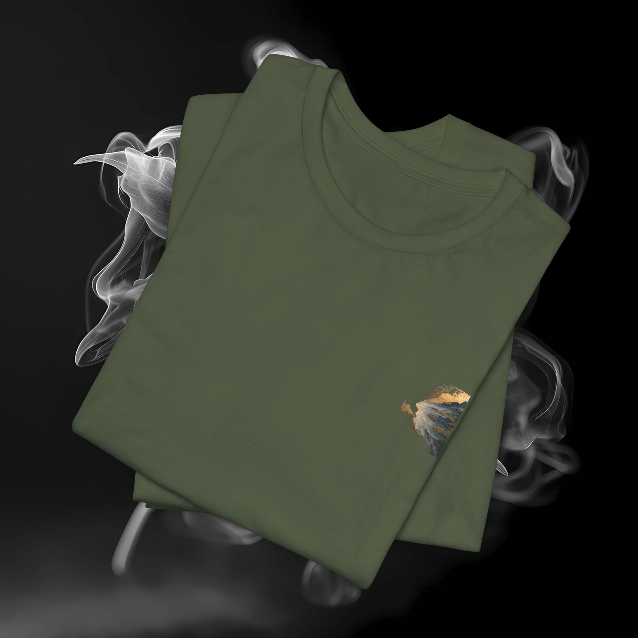 T-Shirt — Scenic Mountain Silhouette Tee (Back Print)