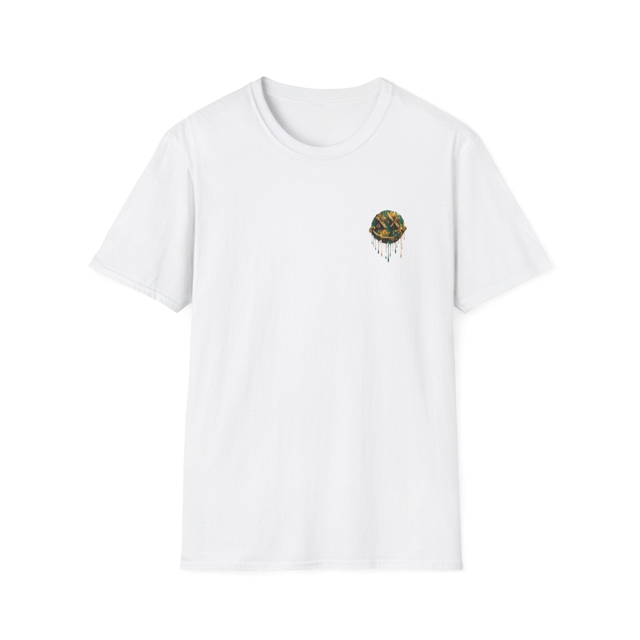 Mini Camo Drip T-Shirt — Small Chest Camouflage Graphic Tee